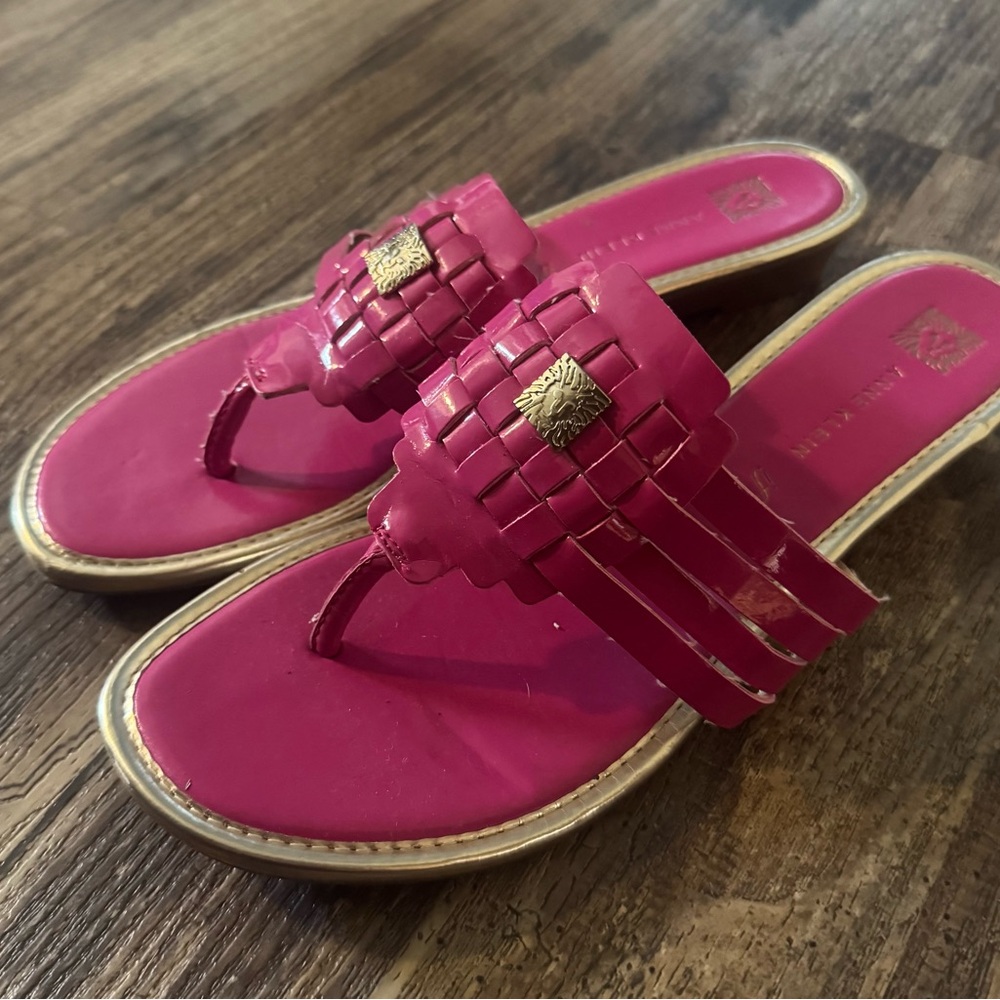 Pink Woven Sandals